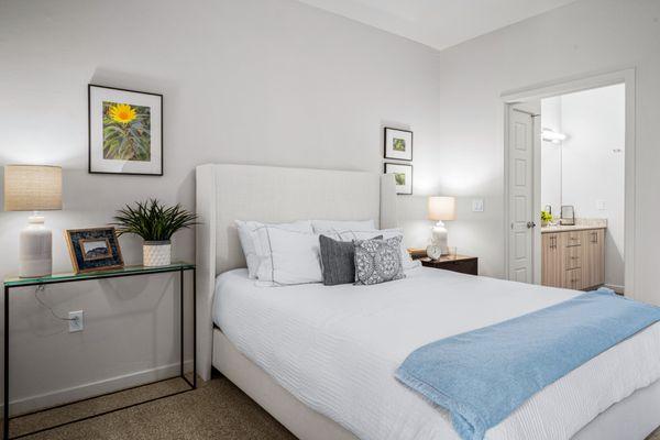 Primary bedroom with natural light