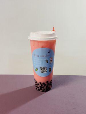 Strawberry milk tea