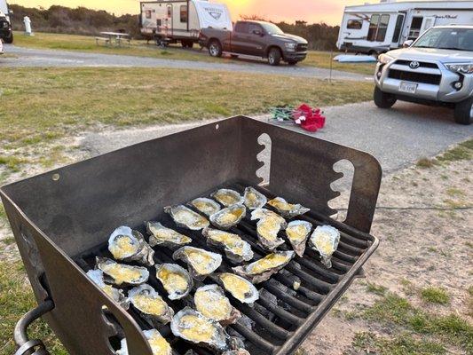 Charbroiled oysters