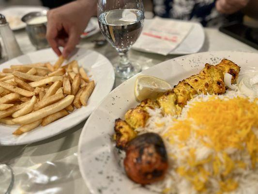 Chicken Breast Kabab Dinner