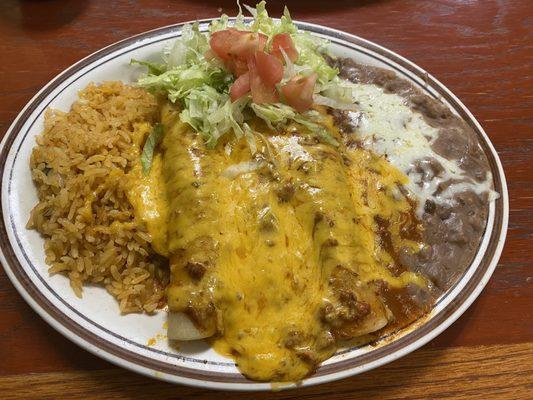 Beef Enchiladas Texanas.