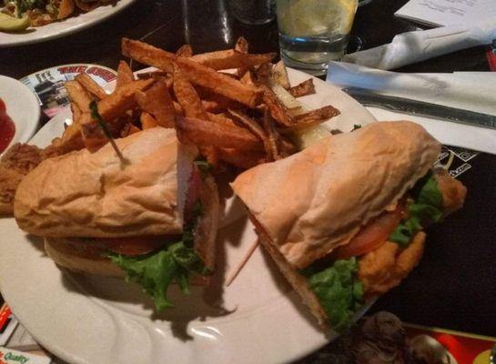 Fish sandwich and fries