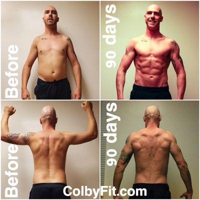 Mike before and after our 90 day challenge.