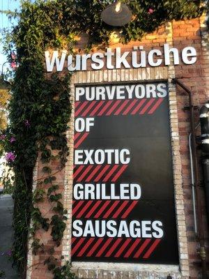 Sign for Wurstkuche