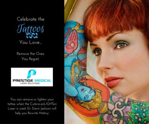 Dr. Jackson uses the Cutera enLIGHTen laser for tattoo removal and lightening.