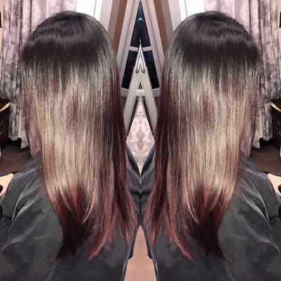 Balayage and haircut.  Color by Kenra/Olaplex for insurance