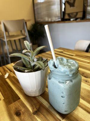 Blue sky smoothie! Delicious!