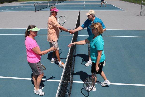 Play doubles tennis on one of our several courts.