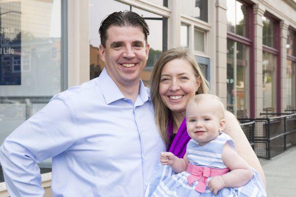 Agency Owner Jeff Westphal with wife Kim and Daughter Violet.