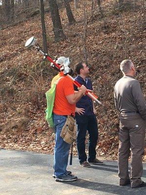 Greg, Aaron, and Chris Hasty on a job site.