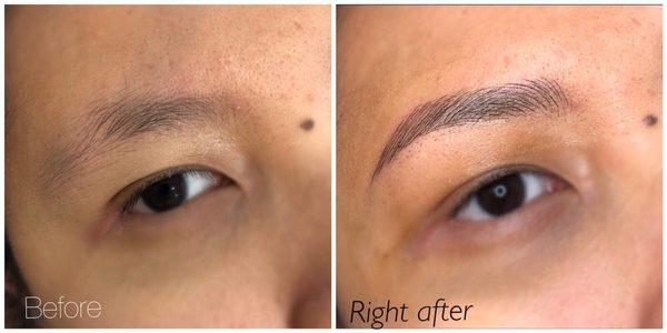 Microblading at first section