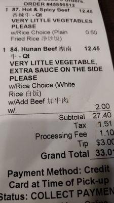 $2 for extra beef