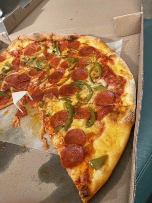 Large (18") pepperoni & green pepper pizza