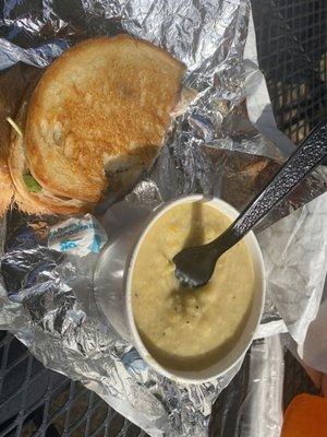 Eggplant Panini and Squash Soup