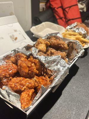 Secret Sauce & Honey Garlic Wings and Secret Sauce Chicken Sandwich