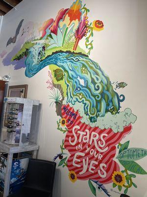 Fun mural inside MyEyeDr (this used to be Stars In your Eyes)