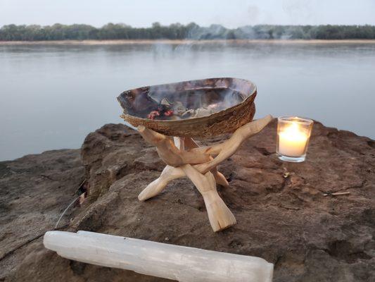 This was from a wonderful evening during a cleanse on the river with some friends.