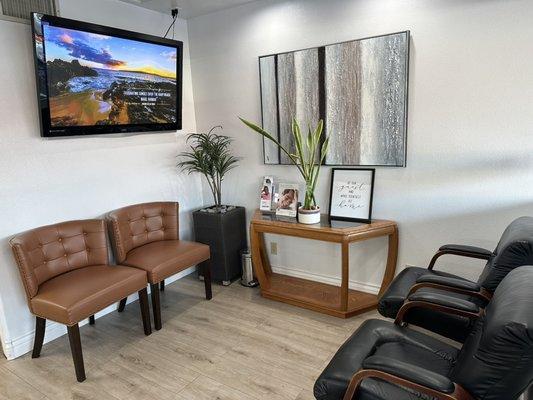 Waiting room at our lovely dental office located in Chino CA