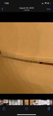 Broken towel rod damage at move in