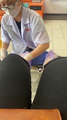 Paraffin wax - very very hot but nice