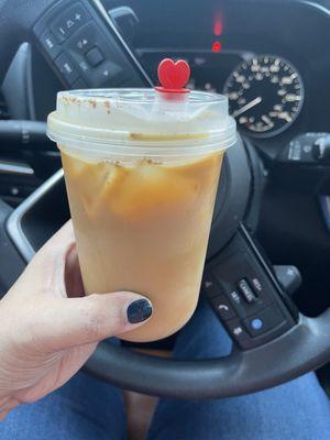 Honeycomb latte with macadamia milk