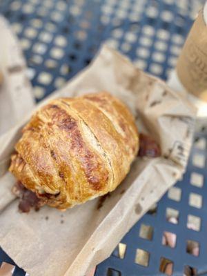 Bacon cheddar croissant