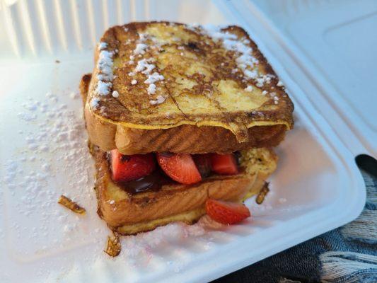 Nutella stuffed french toast