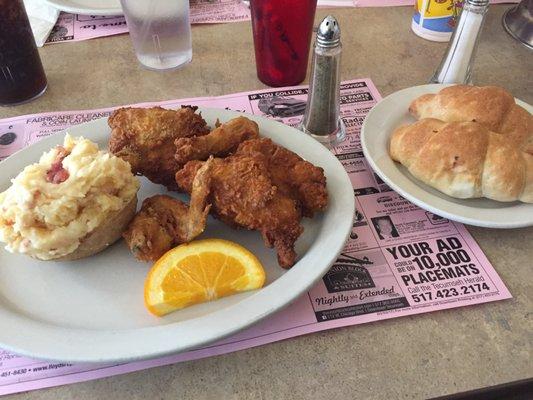 Chicken and twice baked potato