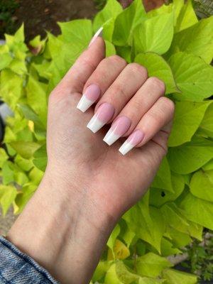 Pink and white fill