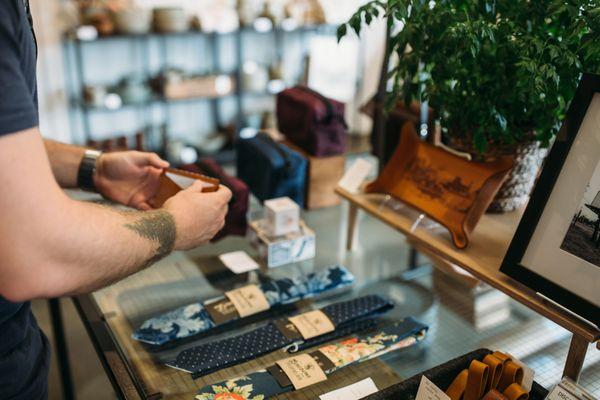 Ties and leather goods make for great gifts.