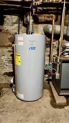 New water heater! Thank you PAC! Thank you Ken & Jim!