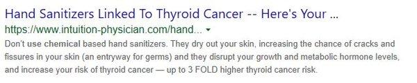 hand sanitizers and cancer