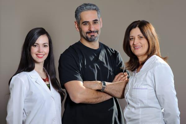 Western Dental Chicago Team: S. Shweiki, DDS - F. Masoud, DDS - S. Katona, DDS