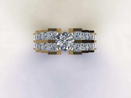 Top view diamond ring