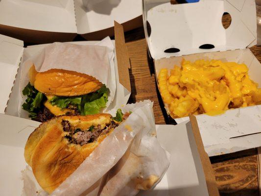 Shack burgers and cheese fries