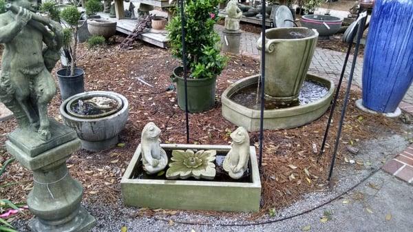 Great selection of fountains!