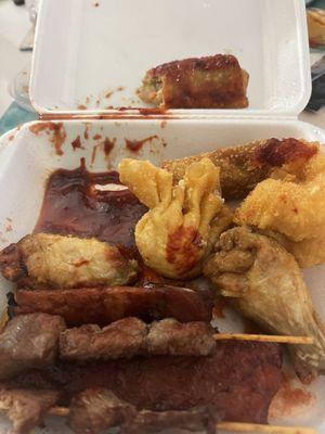 Pu Pu Platter. Disgusting mess.  Why is there sauce on everything?  When I called to speak with someone, I was hung up on twice.