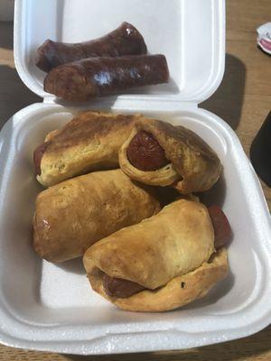 Sausage an pigs -n- blanket.