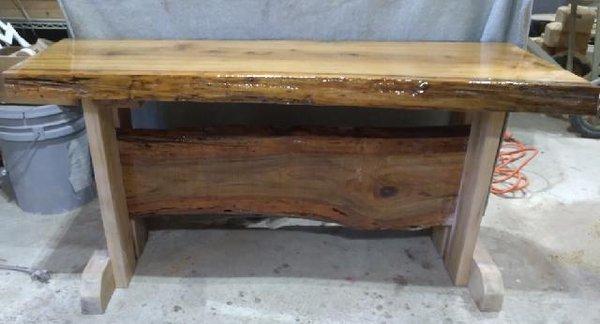 Handcrafted, cypress table