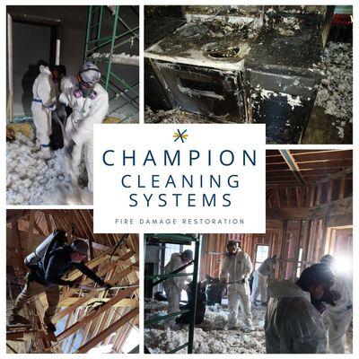 At Champion, we offer fire mitigation services including soot and smoke removal for your home or business.