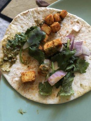 So called tandoori paneer taco