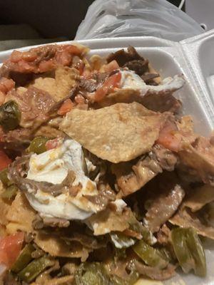 Smh this is supposed to be carne asada nachos?