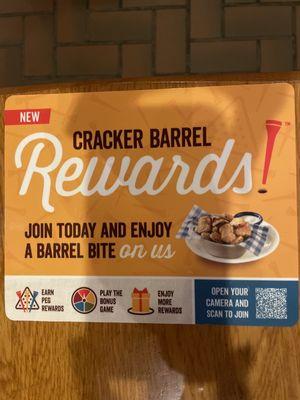 Specials at Cracker Barrel