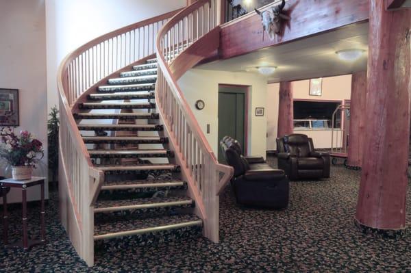 Go upstairs in style with our beautiful spiral staircase!