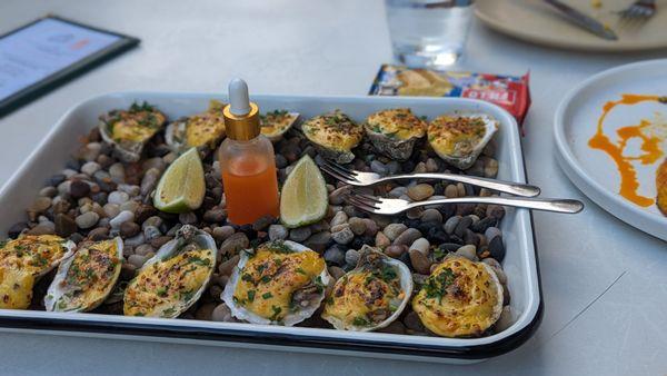 Roasted Oysters...truly a must get