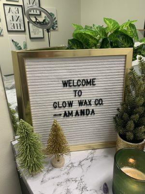 Personalized welcome sign!