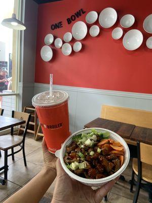 Chicken Bowl & fountain drink 08.19.23