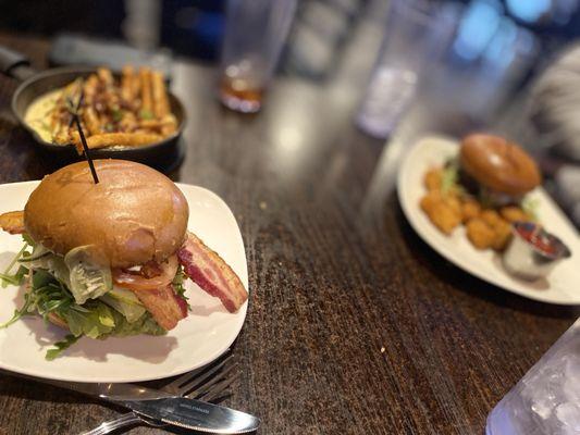 Chorizo and Cali burgers