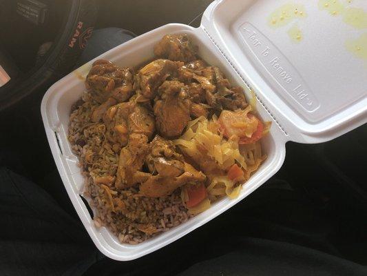 Large curry chicken to go