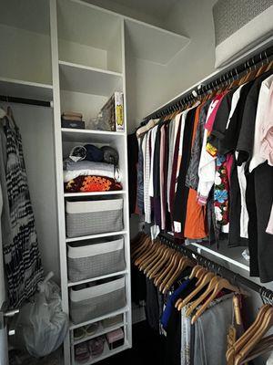 Custom small walk-in closet